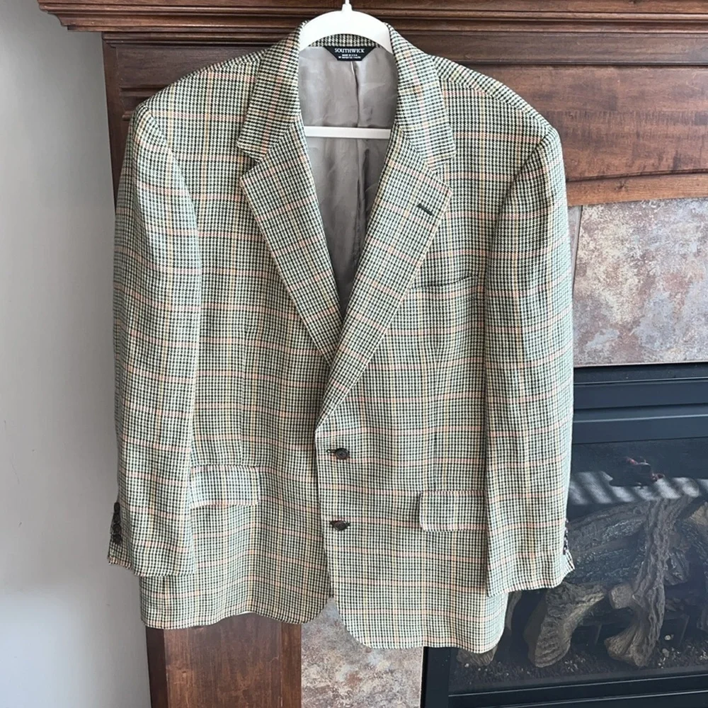 Vintage Southwick preppy classic plaid blazer sports jacket coat est M